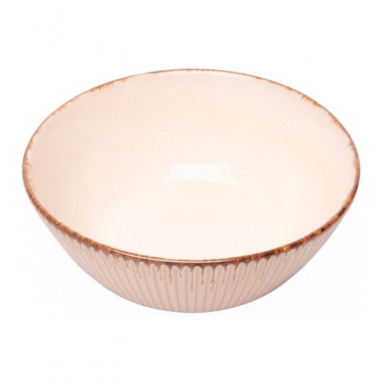 Bowl Avulso 16x6,5cm De Cerâmica Linear Bege